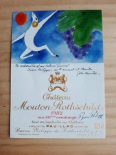 étiquette vin chateau mouton - étiquette,