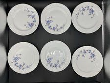 Raro set di 6 piatti da fiori