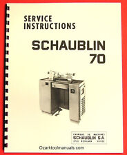 SCHAUBLIN TO 70-80 Tornio in metallo per utensili di precisione manuale parti operative 1039