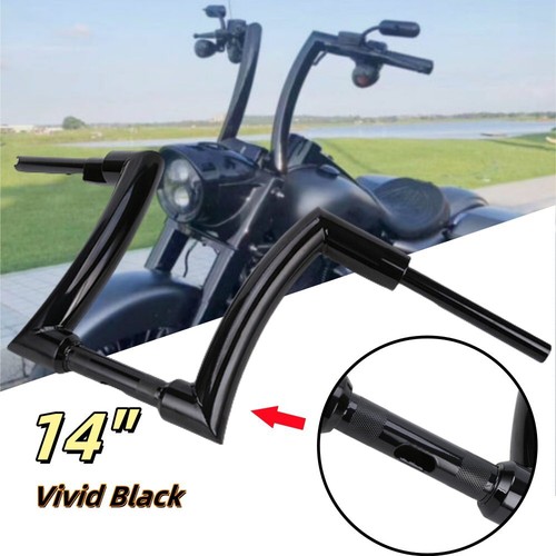 Manubrio nero riser ape - 14",