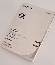 LIBRETTO ISTRUZIONI SONY ALPHA 200