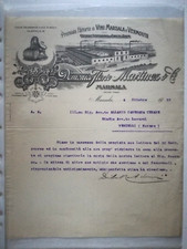 DOMENICO FLORIO MARTINEZ & C. vini vermouth Marsala 1916 lettera