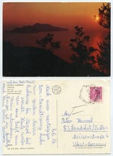 58102 - Massa Lubrense - Tramonto - Cartolina, viaggiata 7.6.1974