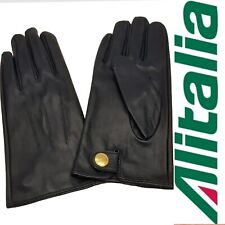 Guanti Uomo Alitalia Tg.9 divisa Alberta Ferretti in pelle.  Colore blu  NUOVI