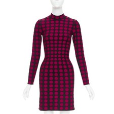 Abito body ALAIA rosso nero