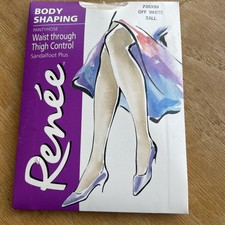 Vintage Renee' collant body shaping control off white sandalo alto 1994