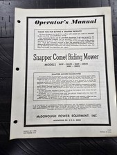 Rasaerba a scoppio Snapper serie Comet 265X 268X 308X manuale ricambi operatore