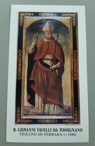 Santino beato giovanni tavelli - santino,