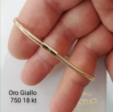 Bracciale Elastico Donna Uomo in Oro Giallo 750 18 kt Nuovo