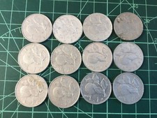 Italia lotto 12 monete da 1 lira 1949 arancia