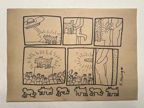 Disegno keith haring su - di,