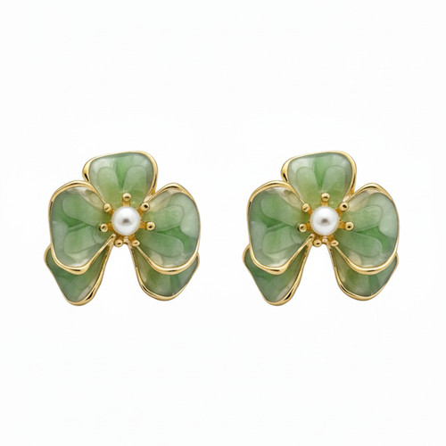 Orecchini pendenti lusso fiore - orecchini,