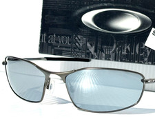 Occhiali da sole Oakley WHISKER lega di carbonio metallo POLARIZZATI Galaxy lenti cromate 4141