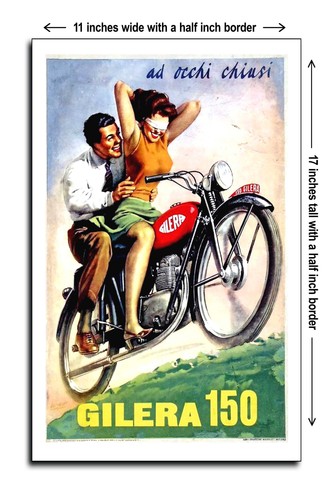 Poster gilera 150 11x17 1954 - 150,