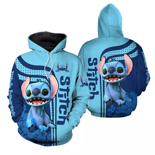 Felpa con cappuccio stitch - felpa,