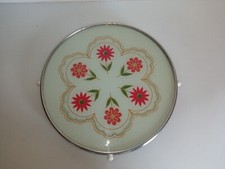 vassoio cromato e vetro