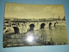 Cartolina. Rimini - Ponte Tiberio 1953