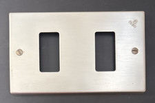 placca per 2 prese anodizzata