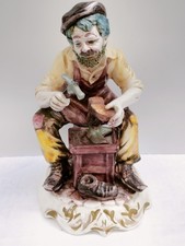 Statua Di Calzolaio In Capodimonte N  Vintage Made In Italy 
