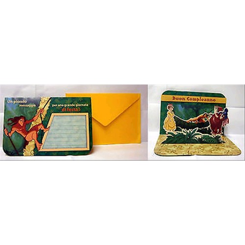 Biglietto augurale tarzan 3d - augurale,