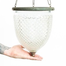 Lampada/plafoniera ghianda in vetro tagliato inizio XX secolo