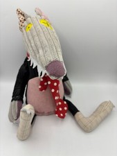 Piumino Les Deglingos Nonos Wolf patchwork velluto a coste morbido giocattolo comodo bambino ottime condizioni