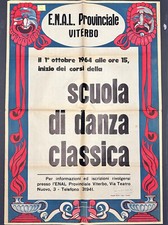 AB19 manifesto Viterbo 1964 scuola danza classica E.N.A.L.