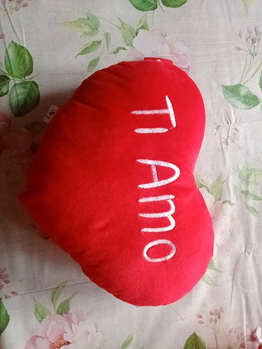 Peluche cuore amo - a,