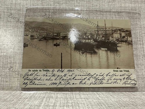 Cartolina trieste porto gruss - cartolina,