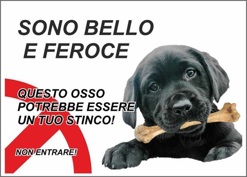 Cartello segnaletico attenti - cartello,