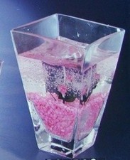 Candela gel vaso grande rosa