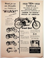 Pubblicità Moto Parilla 1958