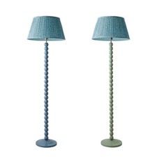 Bobbins lampada da terra pastello soggiorno luce standard paralume plissettato lampadina LED