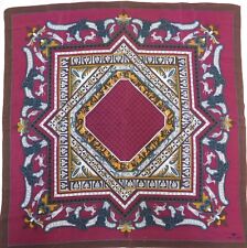 FOULARD 100% PURA SETA SILK VINTAGE DONNA MARIO VALENTINO (1400) 84cm x 86cm