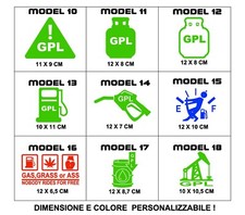 2X Adesivo auto GPL in vinile prespaziato vinyl decal stickers vinile adesivo