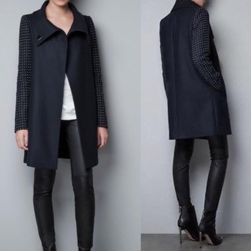 Cappotto donna zara blu navy - zara,