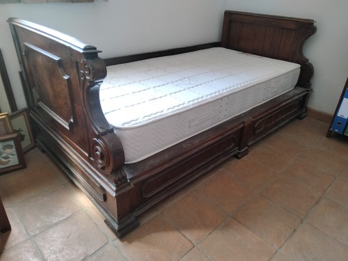 Letto antico barca singolo - antico, singolo.