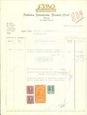  1957 VICENZA Fabbrica Industriale Brevetti Orafi FIBO *Fattura commerciale