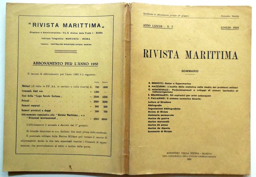 Rivista marittima 1950 - marittima, marina