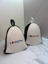 2 Cappello Sauna Lana Naturale