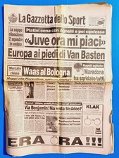 GAZZETTA DELLO SPORT 20 OTTOBRE 1989 FIAT ITALIA 90 - WAAS AL BOLOGNA-JUVENTUS