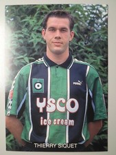 Biglietto autografo Thierry Siquet Cercle Bruges