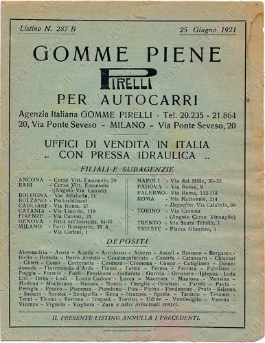 1921 milano gomme piene - milano,