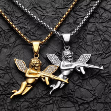 Collana angelo fucile donna