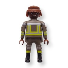 Playmobil personaggio uomo vigili del fuoco tuta operativa uniforme strisce di sicurezza soccorritore