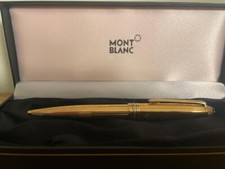 Penna Montblanc vintage a sfera in argento placcata oro