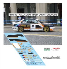 DECALS 1:43 BMW M3 VALLICCIONI RALLY LANA STORICO 2019