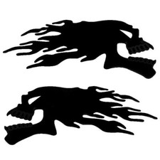 2X ADESIVI AUTO TESCHIO NERO