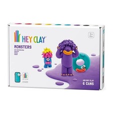 Hey Clay Monsters 2, pasta modellabile medium set Mostri 2 per Bambini in confez