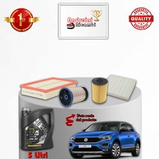 KIT TAGLIANDO 4 FILTRI E OLIO VW T-ROC 1.6 TDI 85KW 115CV DAL 2018 ->